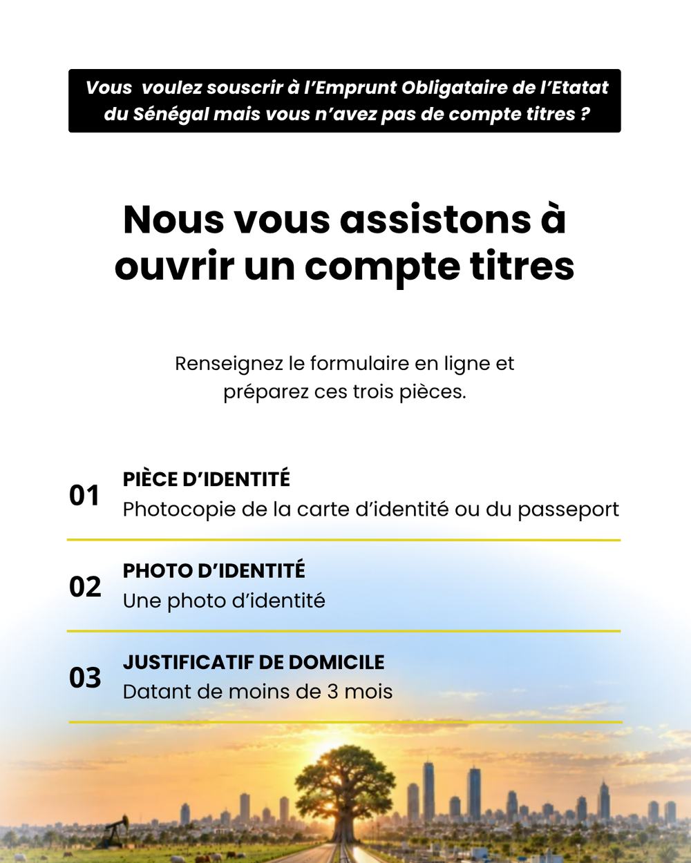 Publication · Ouverture de compte titres