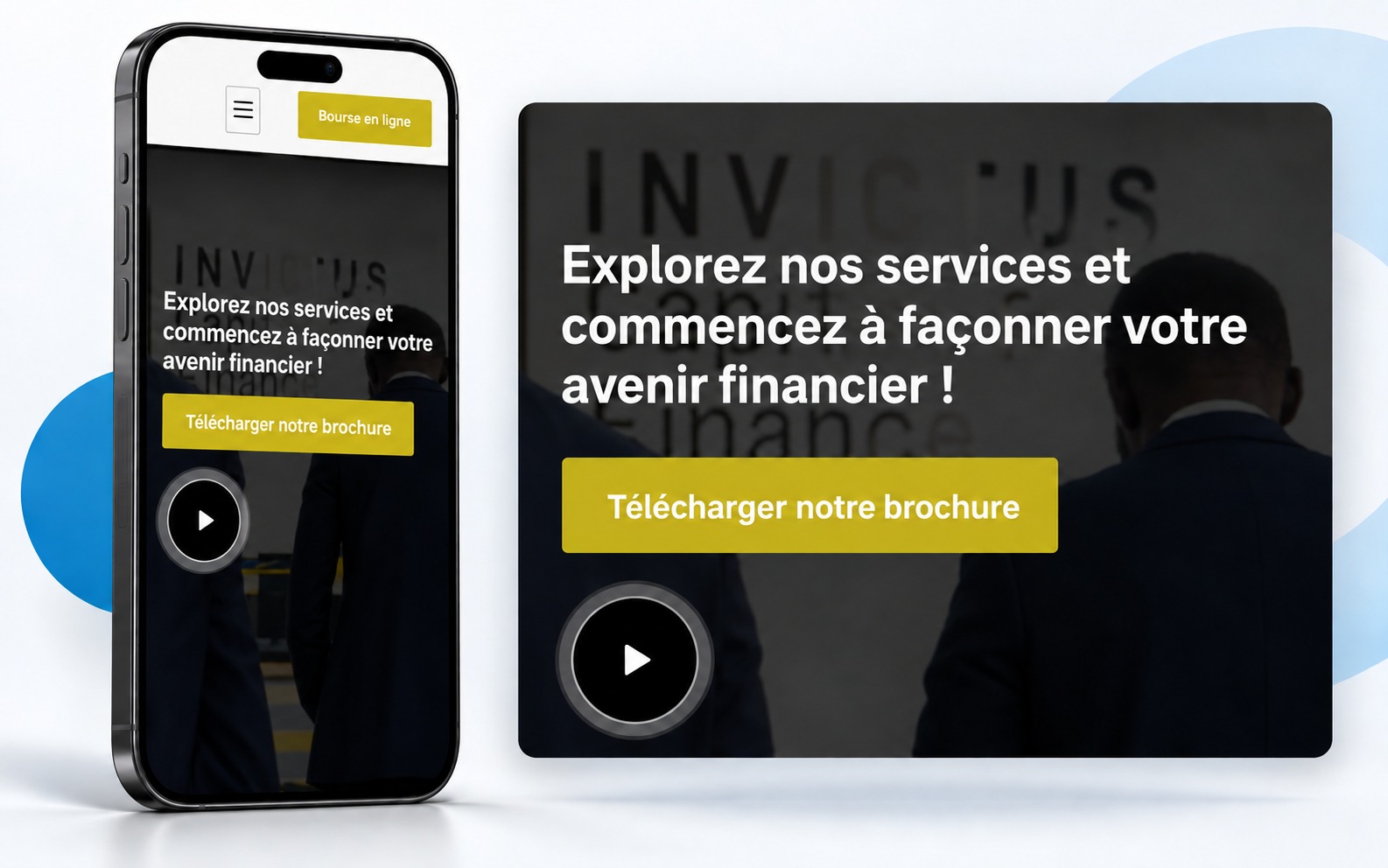 Illustration du site Invictus Capital & Finance à partir d’une capture mobile.