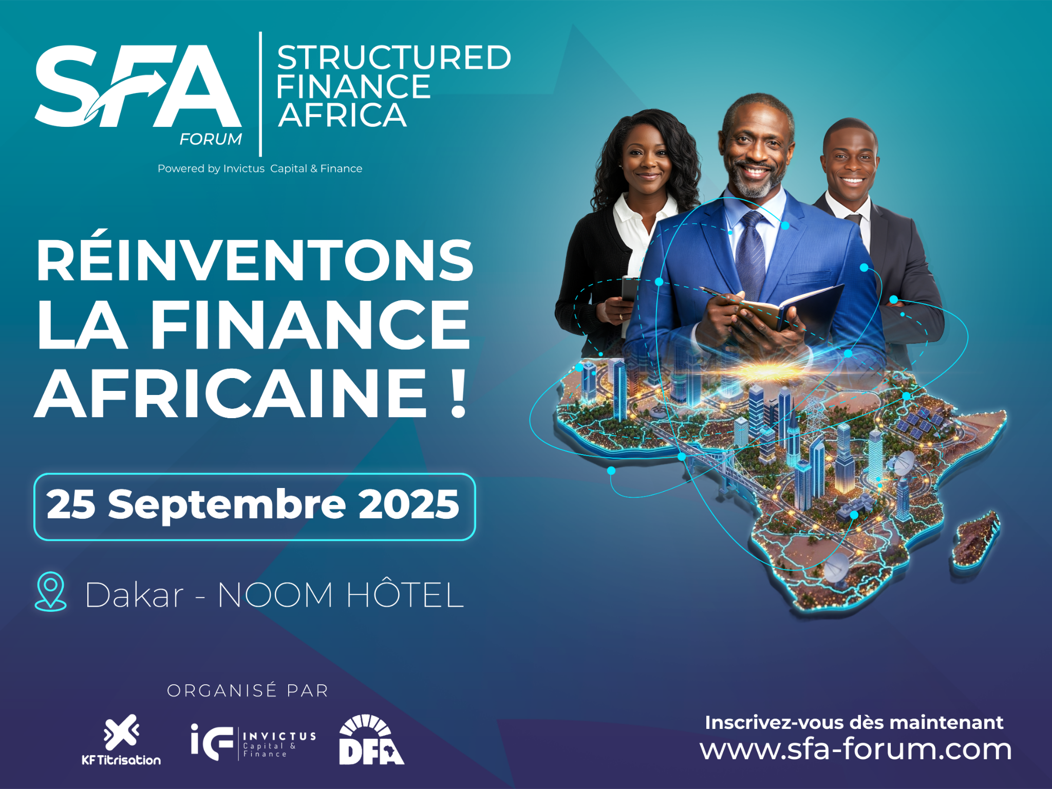 Visuel d’annonce — Structured Finance Africa, Dakar 2025.