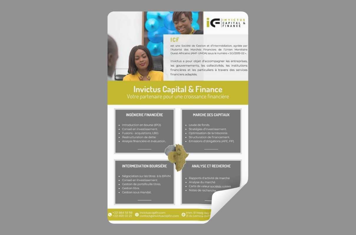 Support de présentation des domaines d’intervention d’Invictus Capital & Finance.