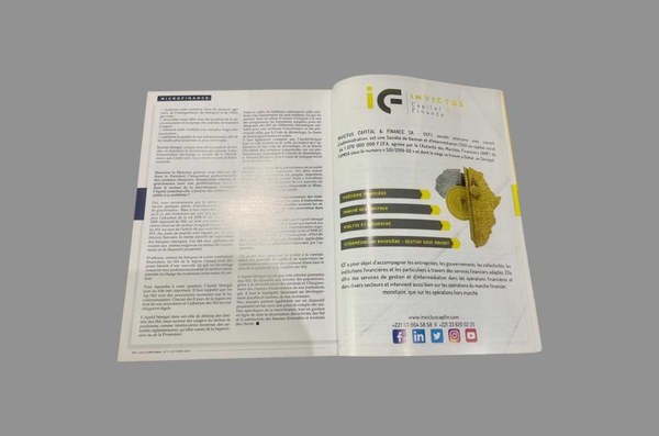 Insertion institutionnelle dans un magazine.