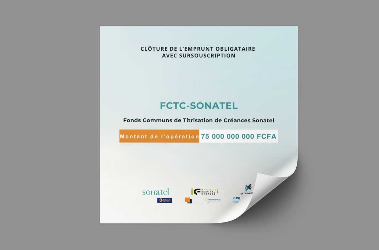Communication de clôture de l’emprunt obligataire FCTC SONATEL.